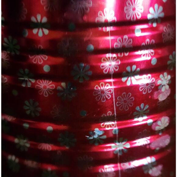 Vintage 7" Hills Brothers / Bros Coffee Can Red Atomic MCM Snowflakes W/ Lid - Picture 12 of 16